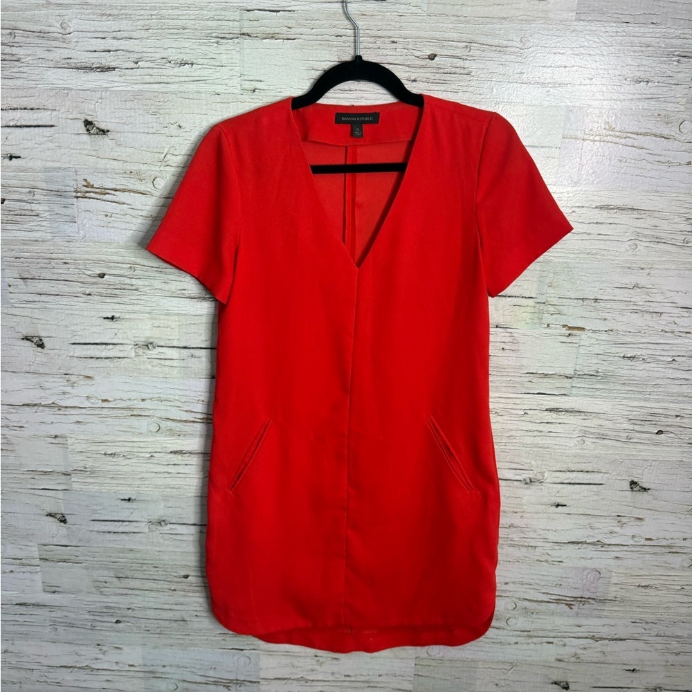 Banana Republic Red Midi Dress